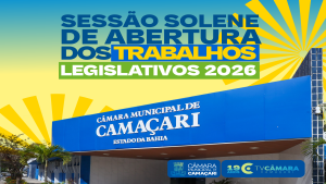 Câmara realiza Sessão de Abertura dos trabalhos legislativos de 2026 na terça-feira (24)
