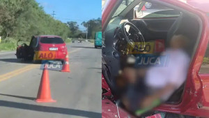 Idoso fica ferido após batida na rotatória do Polo, em Camaçari