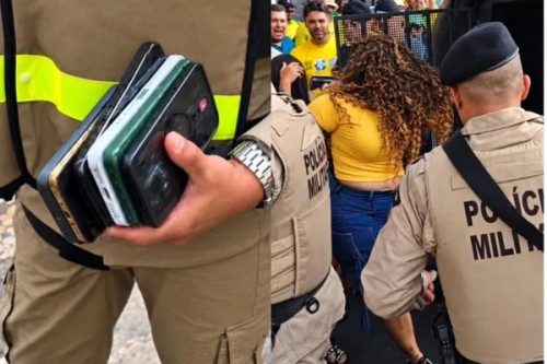 Duas mulheres são presas por furtar celulares e dinheiro durante ato pró-Flávio Bolsonaro na Barra