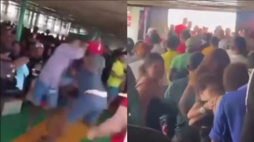 Homens se envolvem em briga política durante travessia de ferry-boat